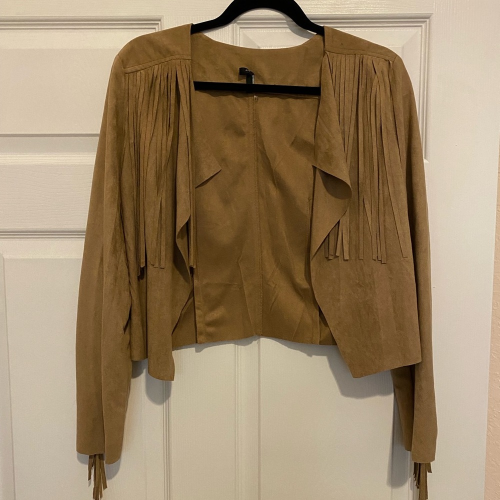 Fringe cropped jacket